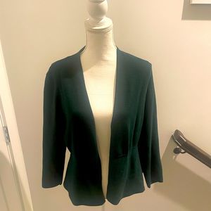 Ann Taylor factory hunter green peplum cardigan